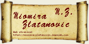 Miomira Zlatanović vizit kartica